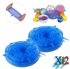 Tapas De Silicona Para Alimentos X 12 Unidades - comprar online