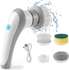 Cepillo Electrico Usb Limpiador Azulejos Cocina Baño 5 En 1 - comprar online