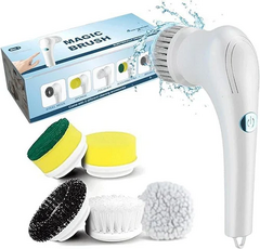 Cepillo Electrico Usb Limpiador Azulejos Cocina Baño 5 En 1