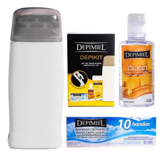 Depimiel Kit Derretidor Depikit + 3 Cera Roll On Depilación