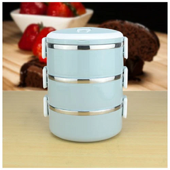 Lunchera Vianda Térmica Acero Inox Triple Ml Almuerzo