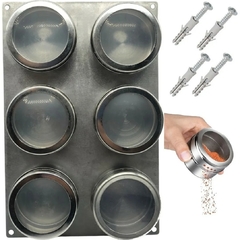 Especieros Condimentero Imantados X5 Magneticos + Base Pared - comprar online