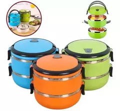 Lunchera Hermetica Termica Doble Divisiones Acero Tapavianda - comprar online