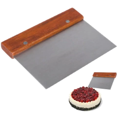 Rasqueta Espatula Scraper Acero Madera Panaderia Reposteria