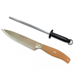Cuchillo 32cm Carne Filetear Cocina Profesional + Chaira