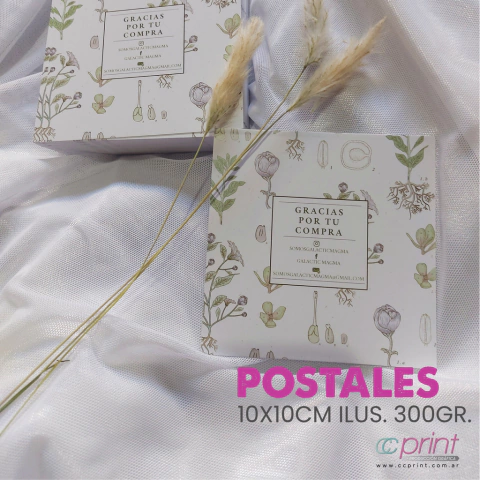 Postales Frente y Dorso 10x10cm