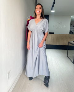 VESTIDO ROMANA - CINZA - Mabela Store - Roupas Femininas 