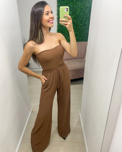 MACACÃO FERNANDA - MARROM - loja online