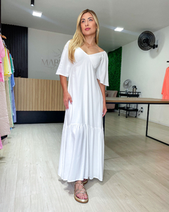 VESTIDO MAGDA LISO - BRANCO - Mabela Store - Roupas Femininas 