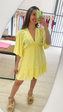 VESTIDO CAROL - AMARELO CLARO - Mabela Store - Roupas Femininas 
