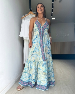 VESTIDO DAHLIA - VERDE/AZUL