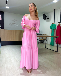 VESTIDO MAGDA LISO - ROSA