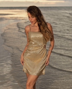 VESTIDO LEONA - DOURADO - Mabela Store - Roupas Femininas 