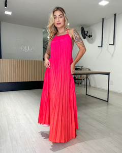 VESTIDO NORONHA - ROSA/LARANJA - Mabela Store - Roupas Femininas 