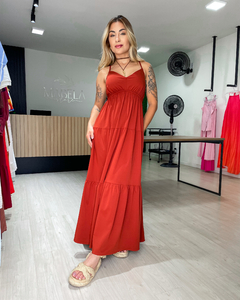 VESTIDO MARAGOGI - TERRACOTA na internet