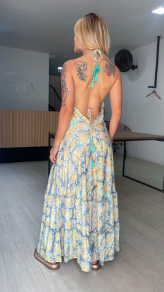 VESTIDO MAYA - AZUL E VERDE na internet