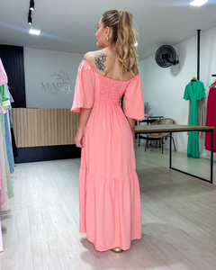 VESTIDO MAGDA LISO - CORAL na internet