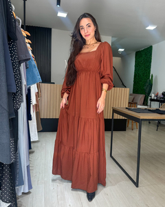 VESTIDO MALU - MARROM - comprar online