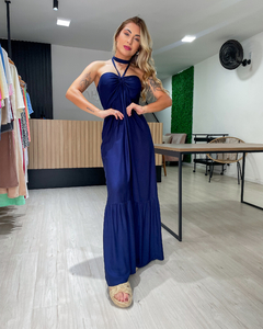VESTIDO COPACABANA - AZUL MARINHO - comprar online