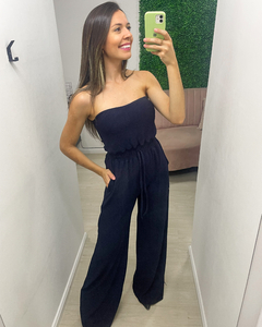 MACACÃO FERNANDA - AZUL MARINHO - Mabela Store - Roupas Femininas 