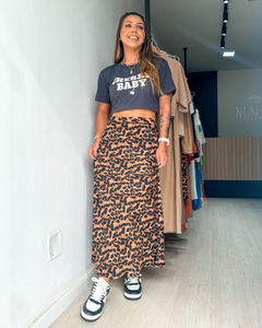 T-SHIRT CHERRY BABY - CINZA - Mabela Store - Roupas Femininas 