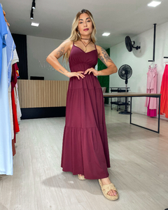 VESTIDO MARAGOGI - BORDÔ - comprar online