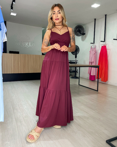 VESTIDO MARAGOGI - BORDÔ - comprar online
