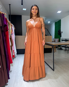 VESTIDO CARAÍVA - CARAMELO - comprar online