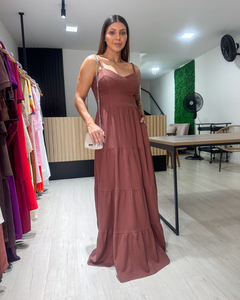 VESTIDO MARIANA - MARROM - comprar online