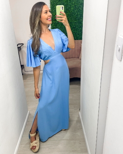 VESTIDO LEBLON - AZUL CLARO - Mabela Store - Roupas Femininas 