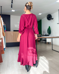 VESTIDO NINA - VINHO - Mabela Store - Roupas Femininas 