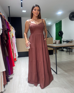 VESTIDO MARIANA - MARROM - loja online