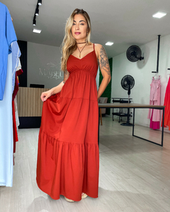 VESTIDO MARAGOGI - TERRACOTA - comprar online