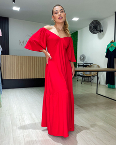 VESTIDO MAGDA - VERMELHO - Mabela Store - Roupas Femininas 