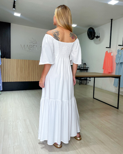Imagem do VESTIDO MAGDA LISO - BRANCO