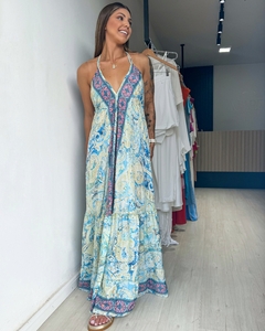 Imagem do VESTIDO DAHLIA - VERDE/AZUL