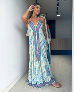 VESTIDO DAHLIA - VERDE/AZUL - comprar online