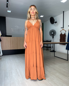 VESTIDO CARAÍVA - CARAMELO na internet