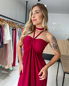 VESTIDO COPACABANA - VINHO - Mabela Store - Roupas Femininas 
