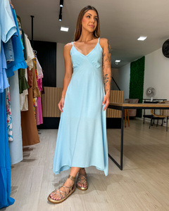 VESTIDO ROSE - AZUL BEBÊ - Mabela Store - Roupas Femininas 