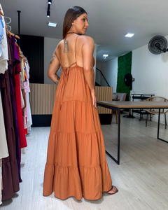 VESTIDO CARAÍVA - CARAMELO na internet