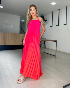 VESTIDO NORONHA - ROSA/LARANJA