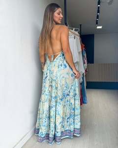 VESTIDO DAHLIA - VERDE/AZUL na internet