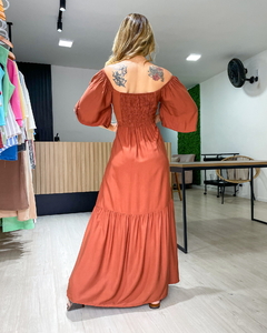 Imagem do VESTIDO MAGDA LISO - CARAMELO