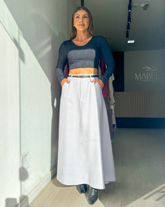 SAIA VILLAGE - CINZA CLARO - Mabela Store - Roupas Femininas 