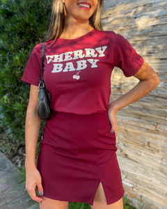 T-SHIRT CHERRY BABY - CEREJA - Mabela Store - Roupas Femininas 