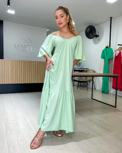 VESTIDO MAGDA LISO - VERDE - loja online