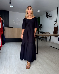 VESTIDO MAGDA LISO - PRETO na internet