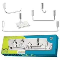 KIT ACESSÓRIO BANHEIRO CROMADO DOCOL IDEA COM 5 PEÇAS 00586306