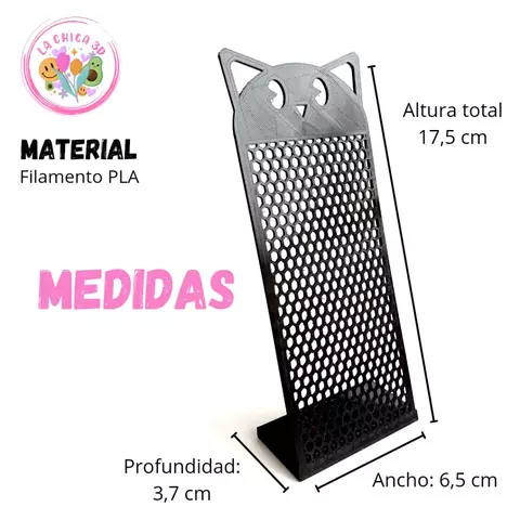 (A PEDIDO) Soporte para aros o pins, rectangular, con cara de gatito (color a elección) Tiempo de producción: hasta 5 días hábiles
